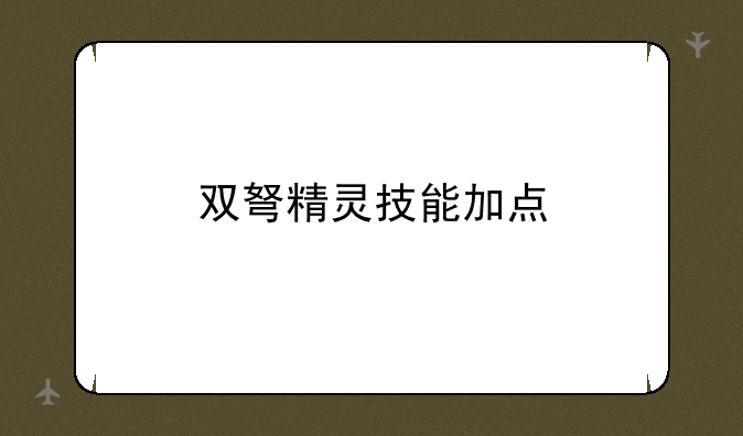 双弩精灵技能加点
