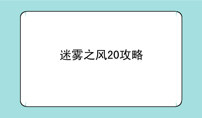 迷雾之风20攻略