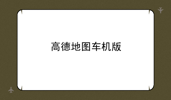 高德地图车机版