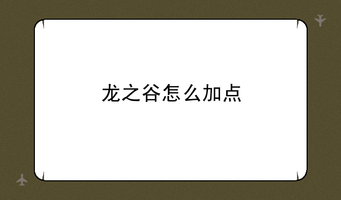 龙之谷怎么加点