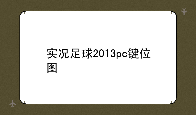 实况足球2013pc键位图