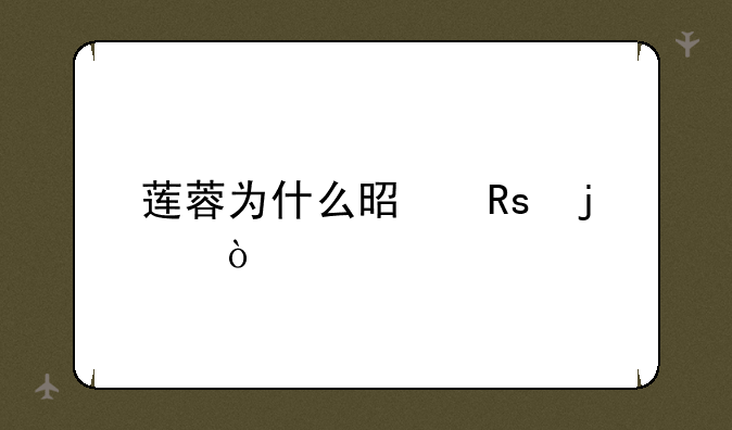 莲蓉为什么是甜的？