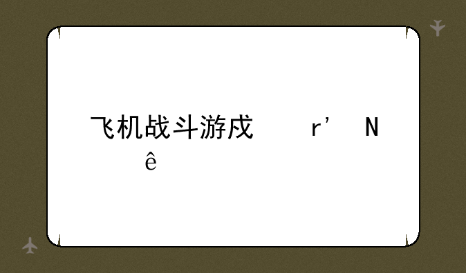 飞机战斗游戏有哪些