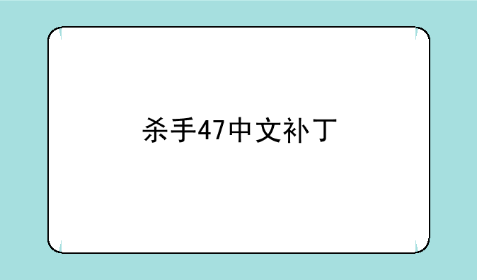 杀手47中文补丁