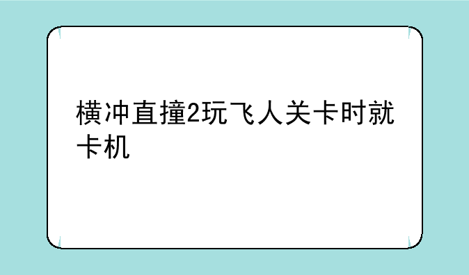 横冲直撞2玩飞人关卡时就卡机